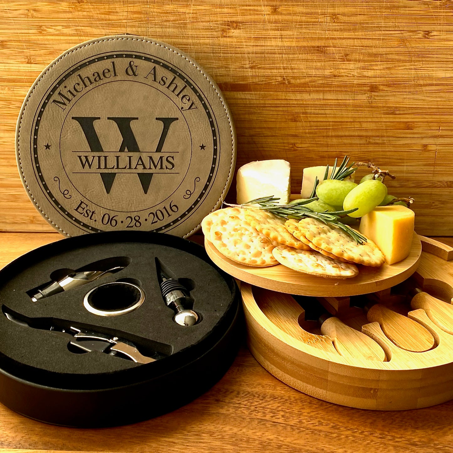 Bamboo Cheese Board Knife Set